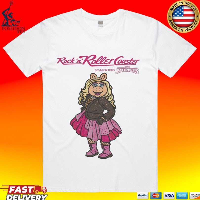 Miss Piggy Rockin’ Roller Coaster Rhinestone T-shirt