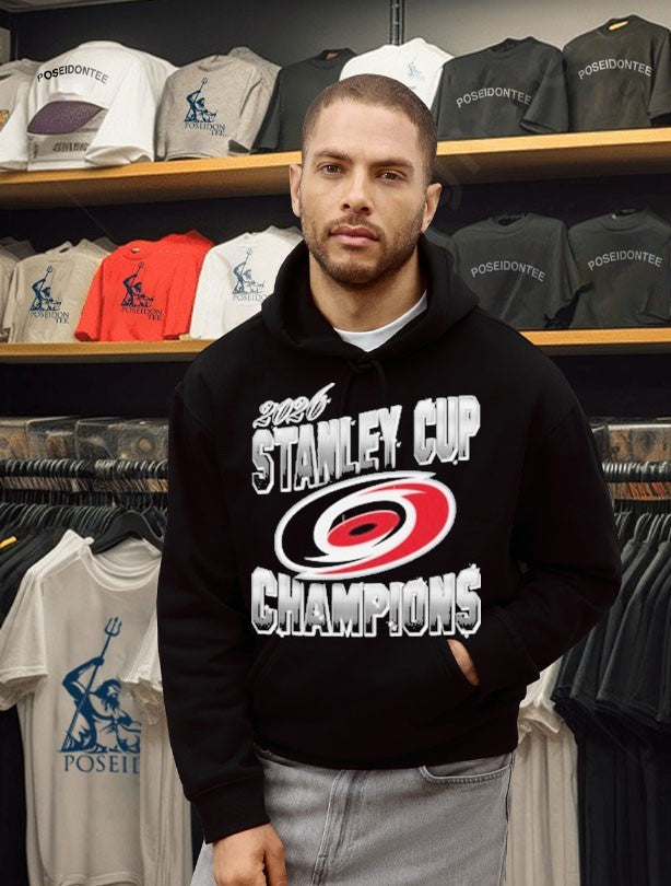 Mitchell And Ness Carolina Hurricanes Black 2026 Stanley Cup Champions T-shirt