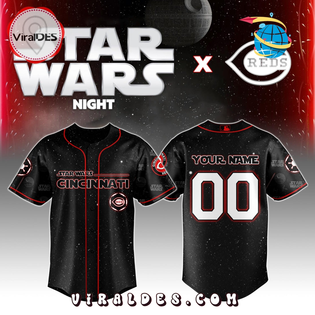 MLB Cincinnati Reds x Star War Night 2025 Jersey
