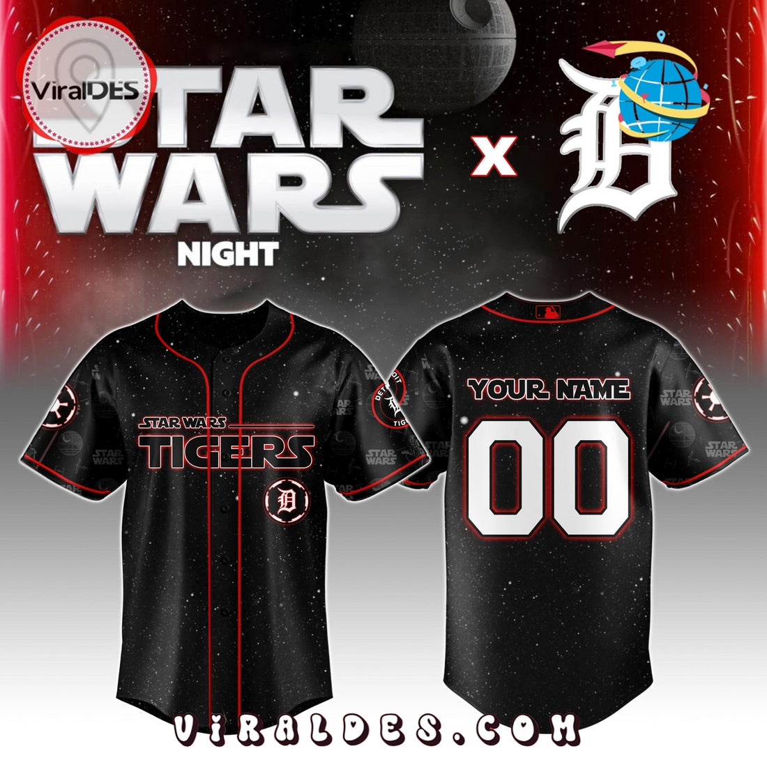 MLB Detroit Tigers x Star War Night 2025 Jersey