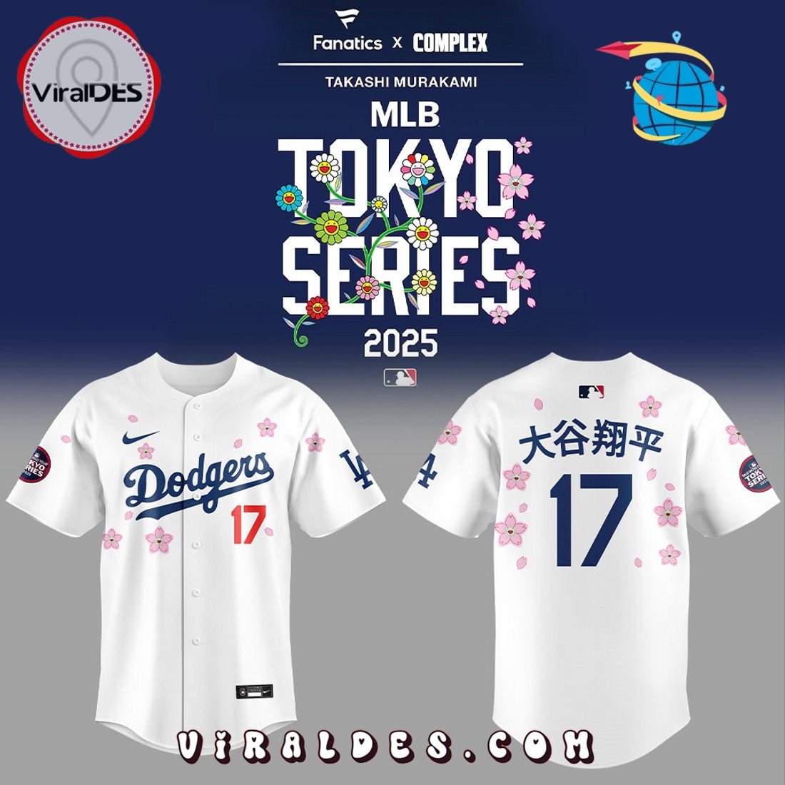 MLB Dodgers Takashi Murakami x Tokyo Series Baseball Jersey