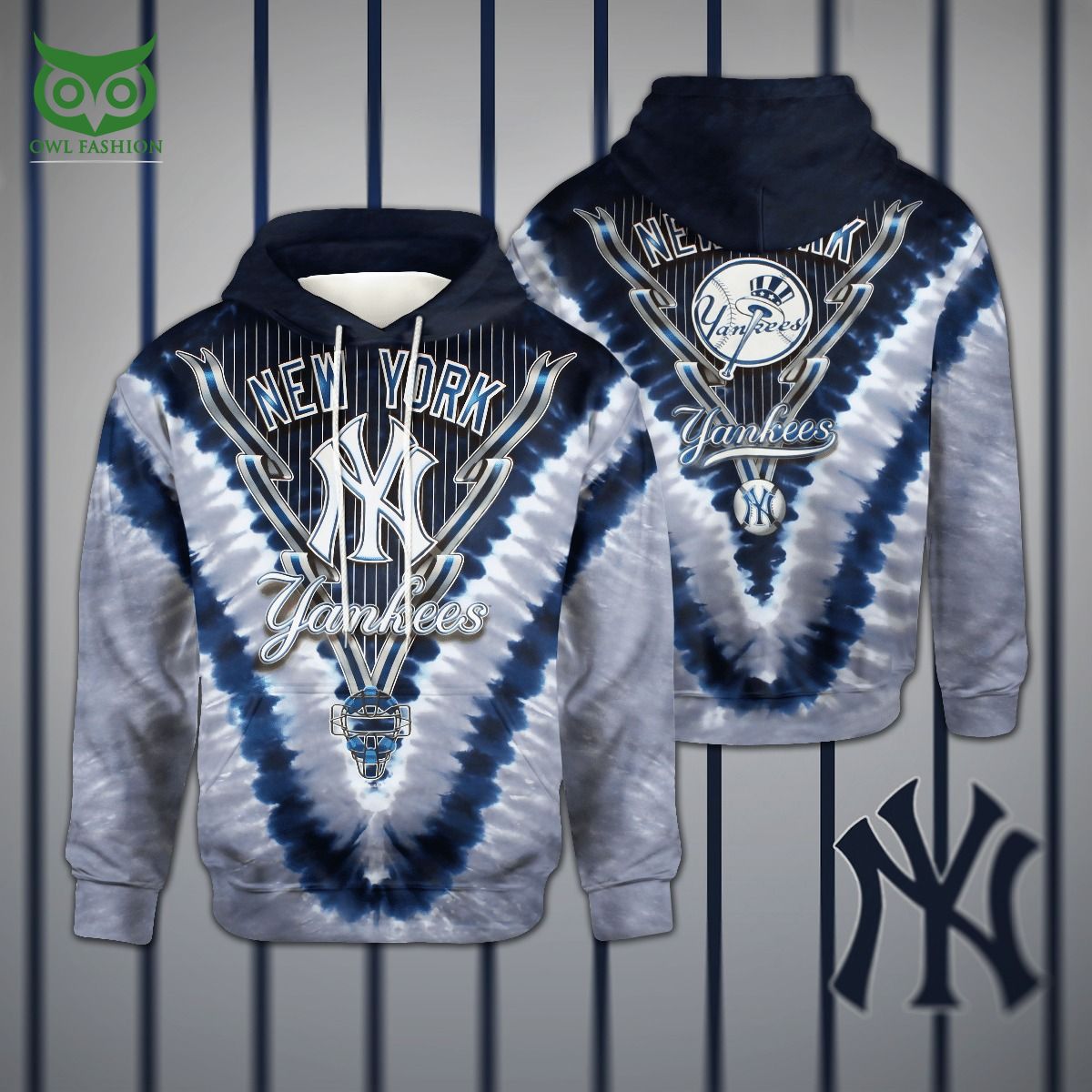 MLB New York Yankees Tie Dye Pattern 3D Printed Hoodie