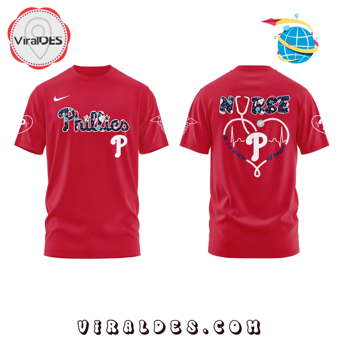 MLB Philadelphia Phillies Nurses Night Red Hoodie
