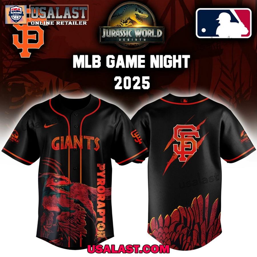 MLB Team Jurassic World Pyroraptor Jersey Shirt