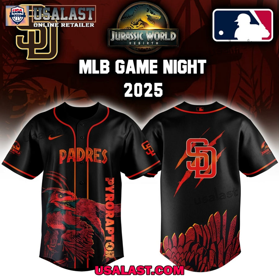 MLB Team Jurassic World Pyroraptor Jersey Shirt