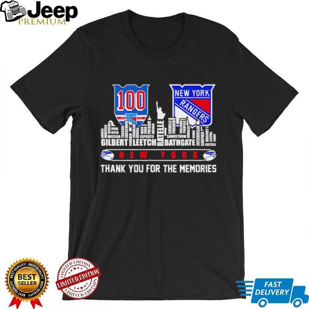 New York Rangers 100th anniversary skyline shirt