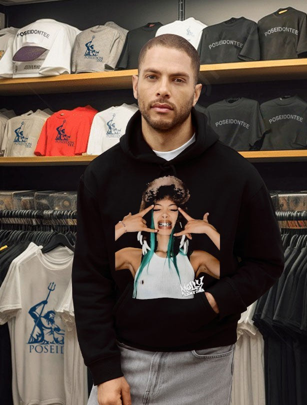 Molly Santana Teal Hair Streetwear T-shirt