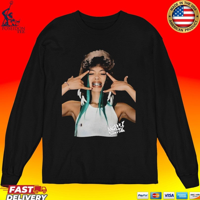 Molly Santana Teal Hair Streetwear T-shirt