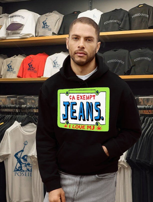 Mom Jeans Car Exempt I Love Mj Plate T-shirt