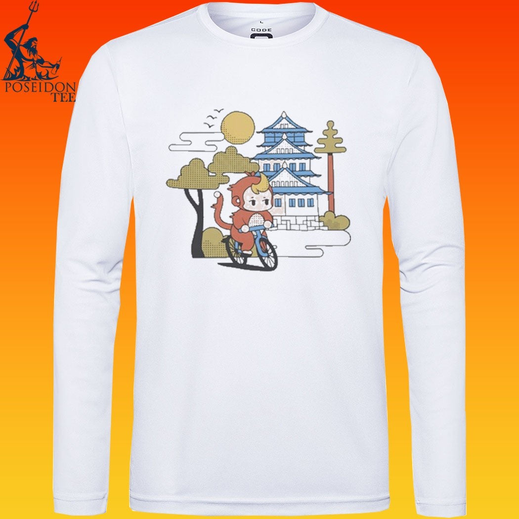 Monkey Riding Bicycle Cdawgva Out For A Ride T-shirt