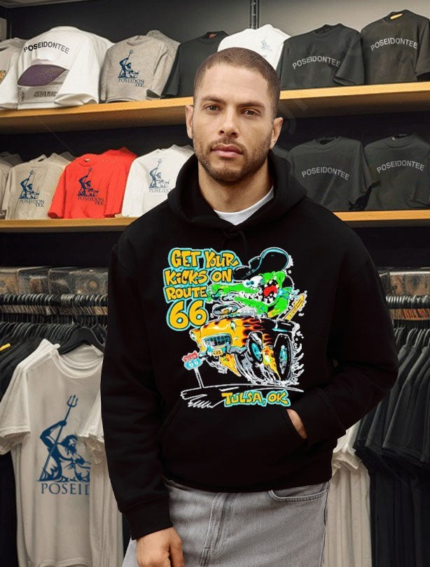 Monster Drag Get Your Kicks On Route 66 Tulsa Ok T-shirt