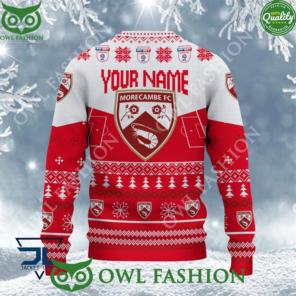 Morecambe F.C EFL 2023 Custom Ugly Christmas Sweater Jumper