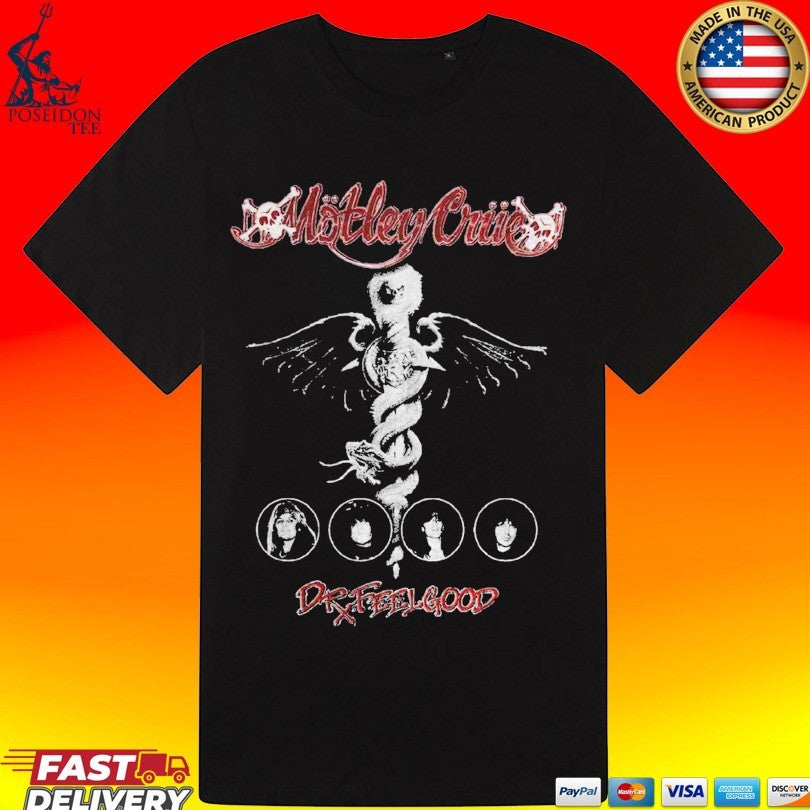 Mötley Crüe 45th Anniversary Dr. Feelgood Photo T-shirt