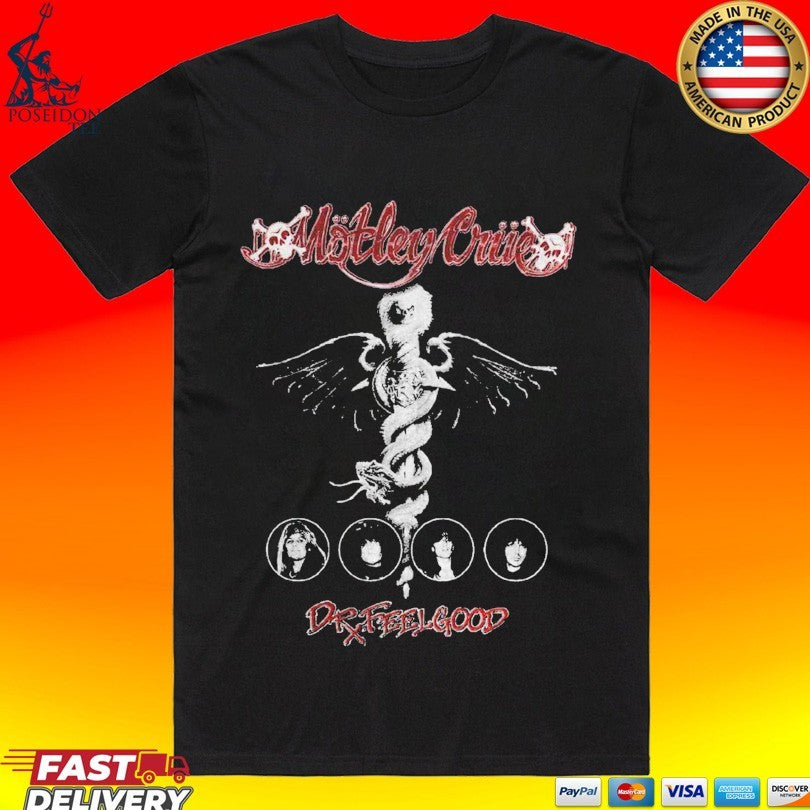 Mötley Crüe 45th Anniversary Dr. Feelgood Photo T-shirt