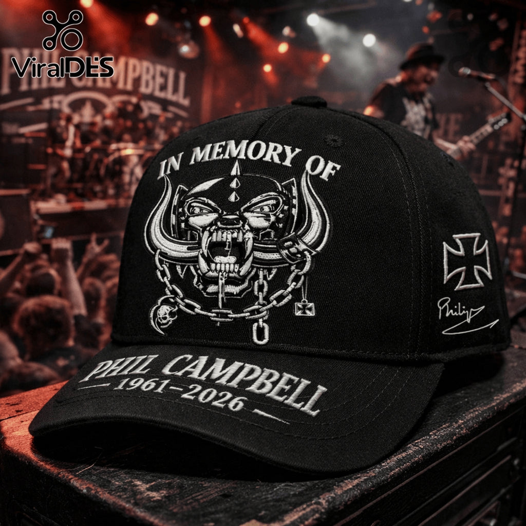 Motörhead Phil Campbell In Memory Premium Classic Black Cap