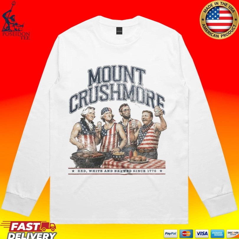 Mount Crushmore Red White And Brewed Since 1776 T-shirt