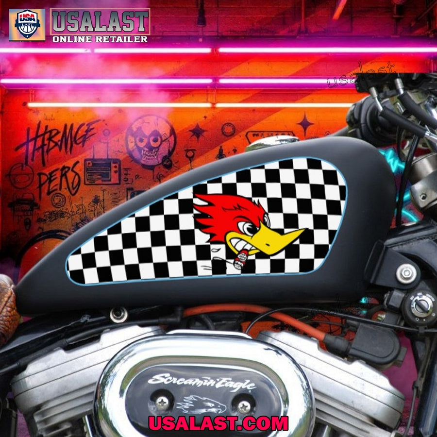Mr Horsepower Checker Flag Motorcycle Custom Text Decal