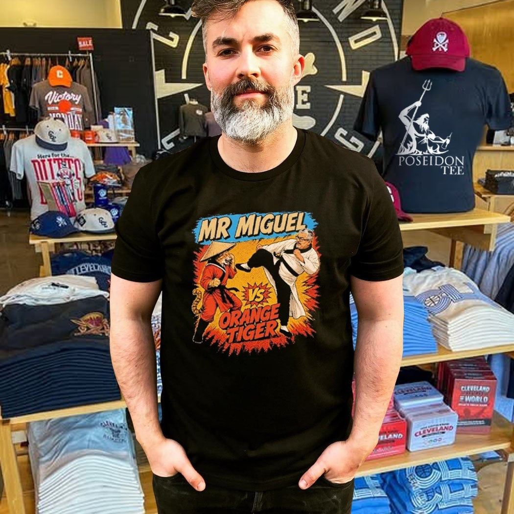 Mr Miguel Vs Orange Tiger Mistah Miguel Kung Fu Cat Design T-shirt