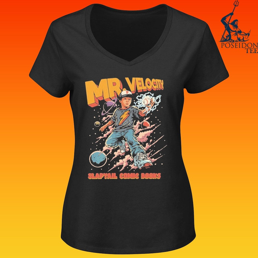 Mr. Velocity Slapyail Comic Books Baseball T-shirt