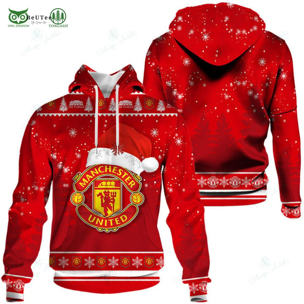 MU Manchester United Premier League Christmas Ugly Sweater 3D Hoodie
