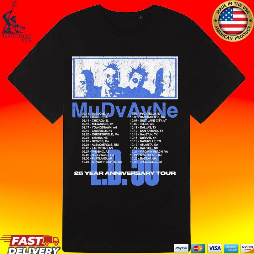 Mudvayne LD 50 25 Year Anniverary Tour 2025 T-shirt
