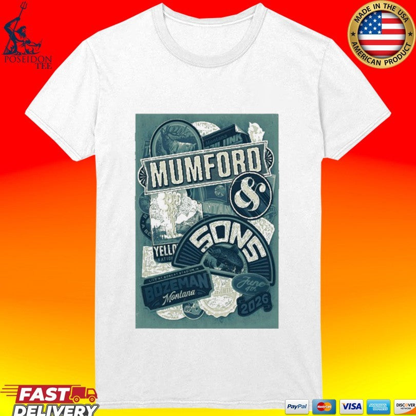 Mumford And Sons Bozeman MT Tour On June 4 2026 T-shirt
