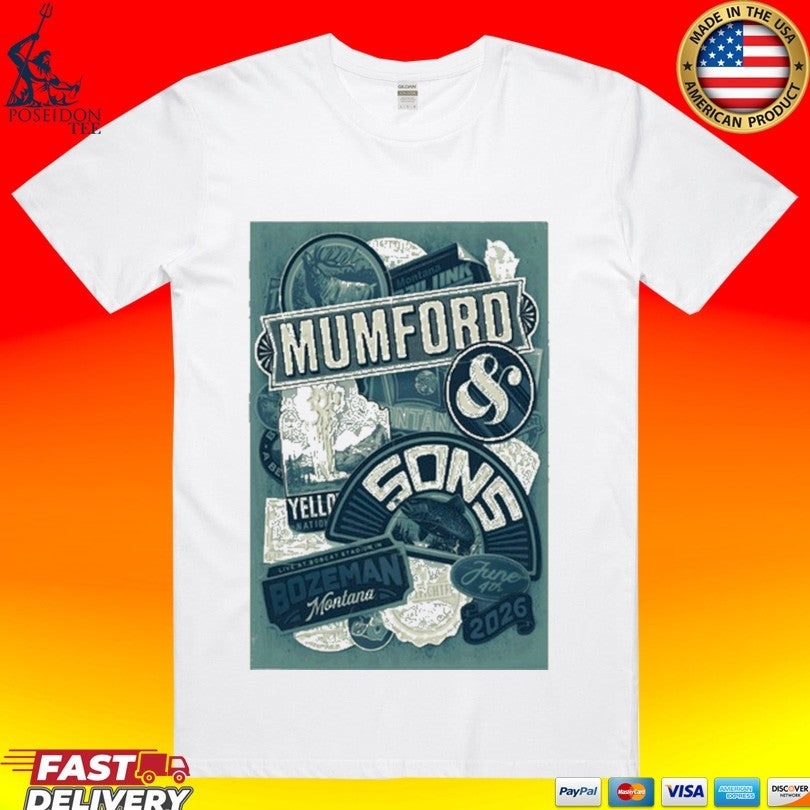 Mumford And Sons Bozeman MT Tour On June 4 2026 T-shirt