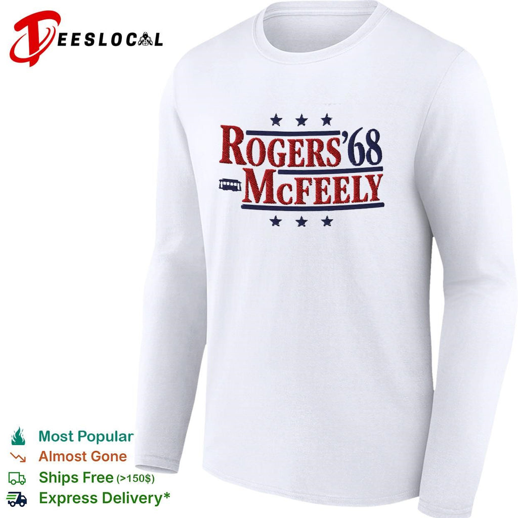 Rogers McFeely 1968 presidential campaign parody Mr Rogers neighborhood shirt