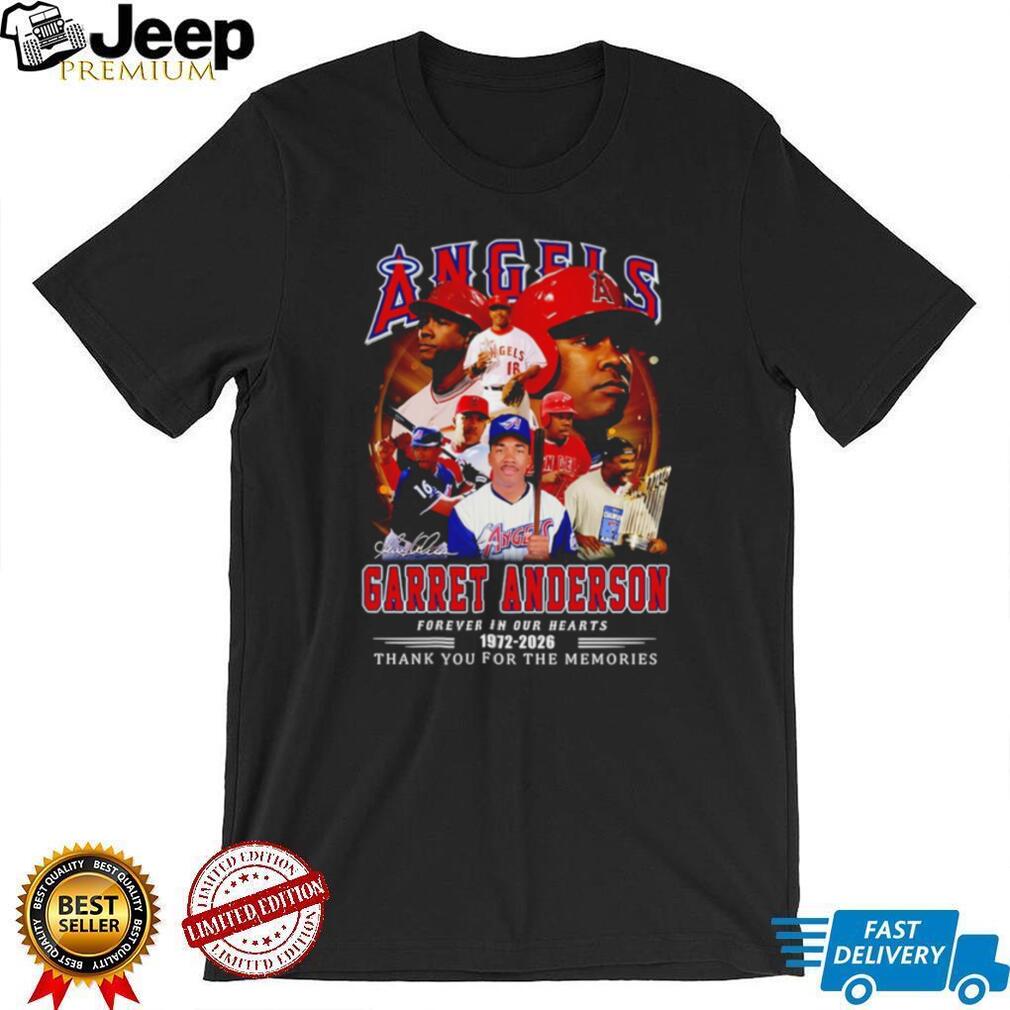 Garret Anderson LA Angels Memorial Tribute T Shirt 1972 2026 Forever In Our Hearts