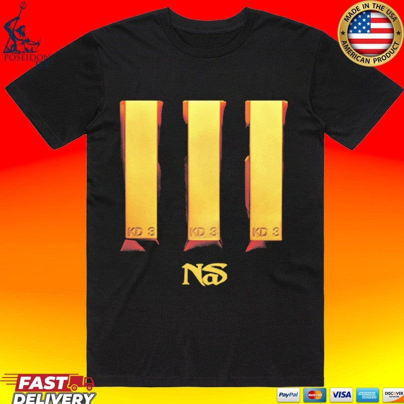 Nasir Jones Nas KDIII Gold T-shirt