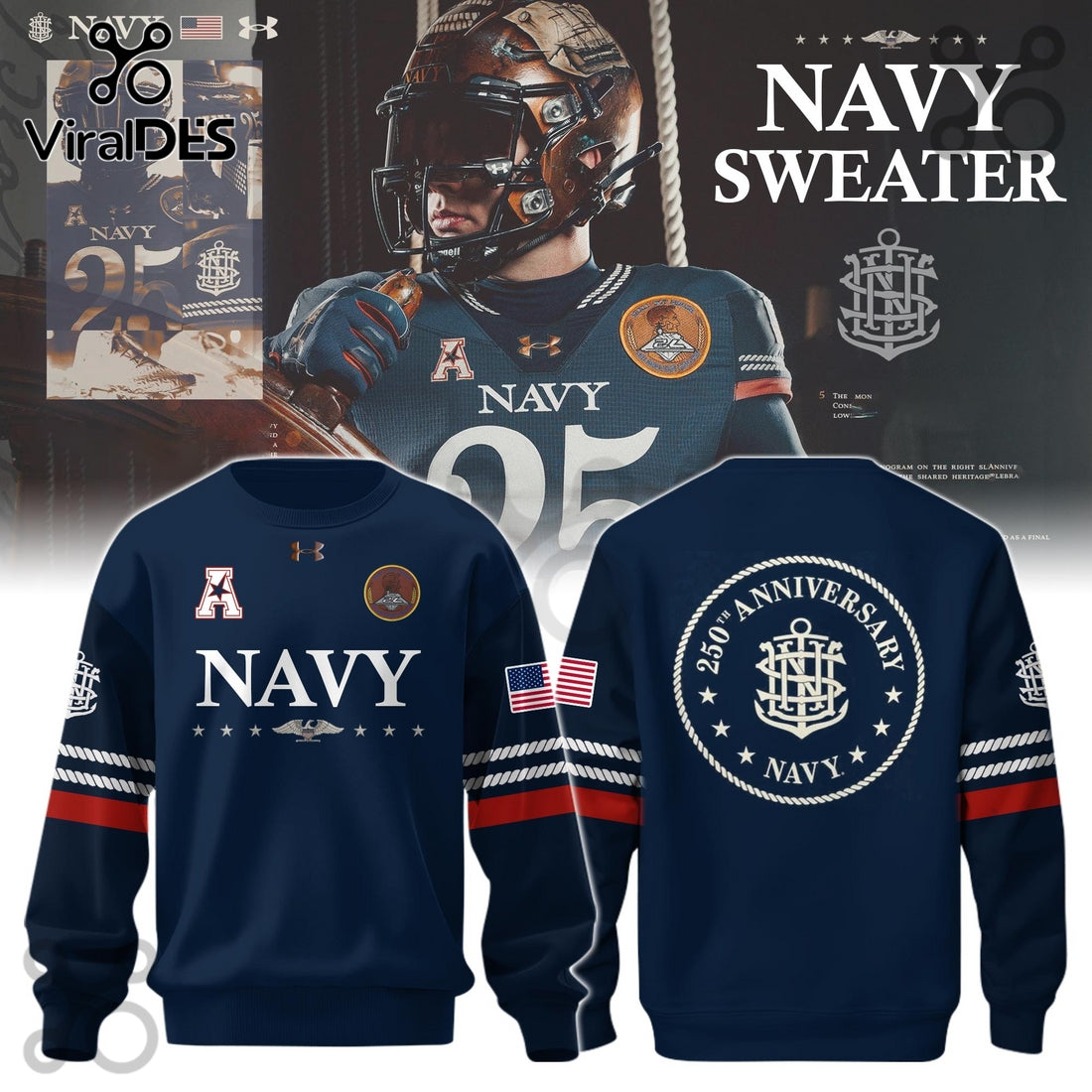 Navy Midshipmen x 250th Anniversary Limited Edition Hoodie
