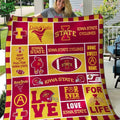 NCAA Iowa State Cyclones Football Quilt Blanket