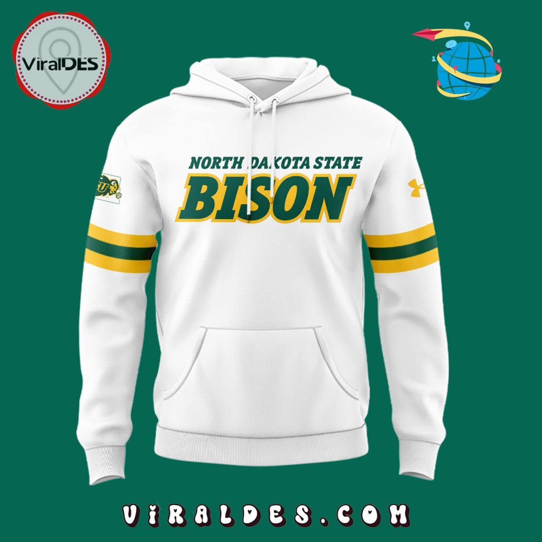NDSU Football White Hoodie 2025