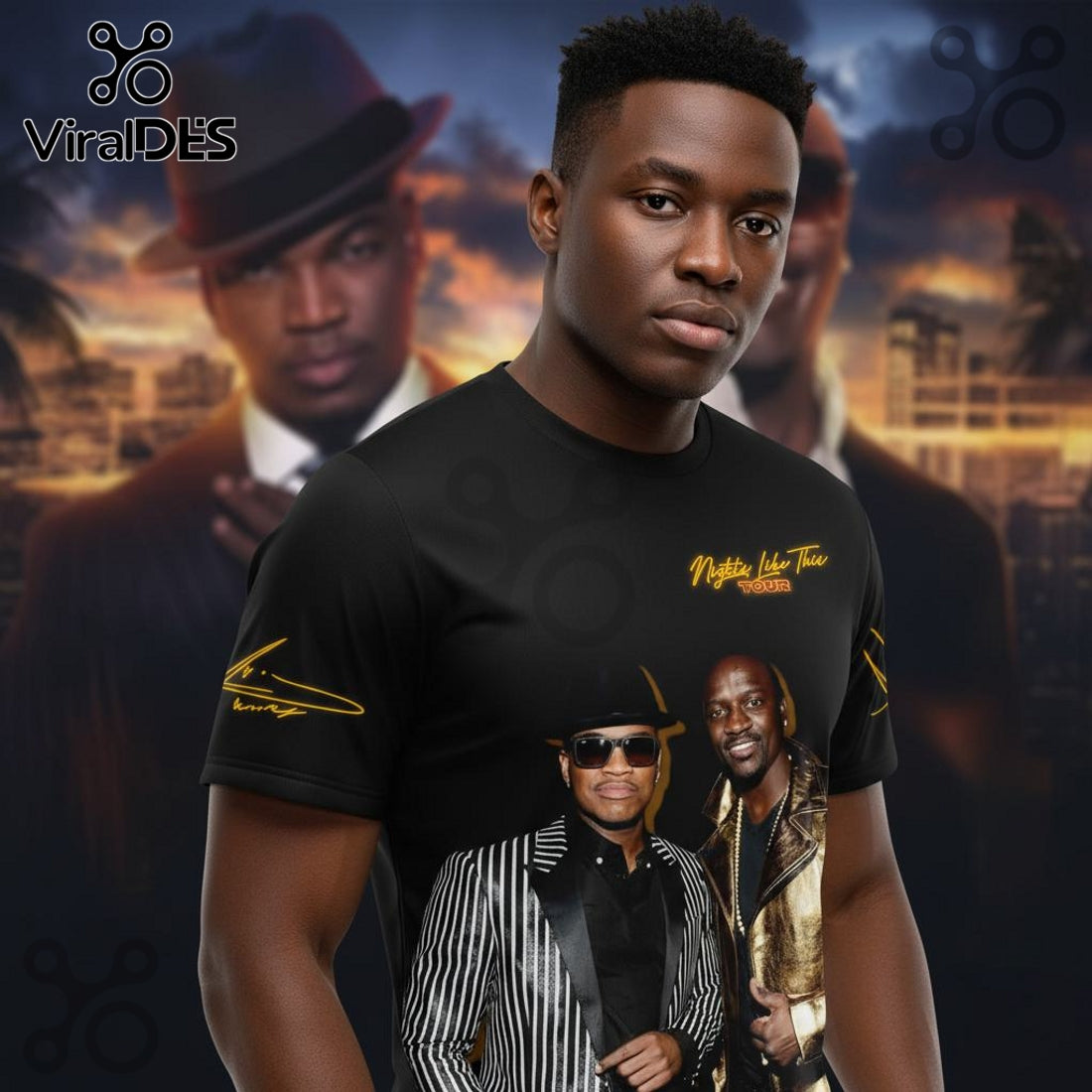 NE-YO And AKON Nights Like This 2026 Tour 3D T-Shirt