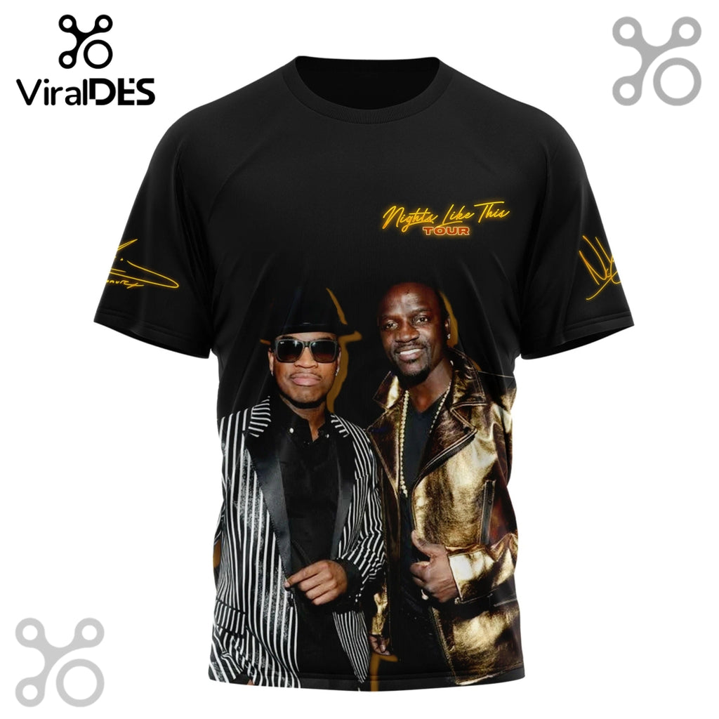 NE-YO And AKON Nights Like This 2026 Tour 3D T-Shirt