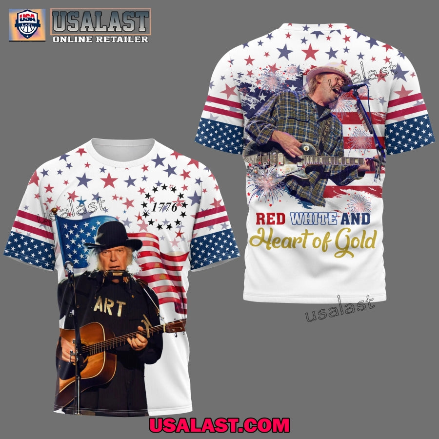 Neil Young 2025 Happy Independence Day 3D Shirt
