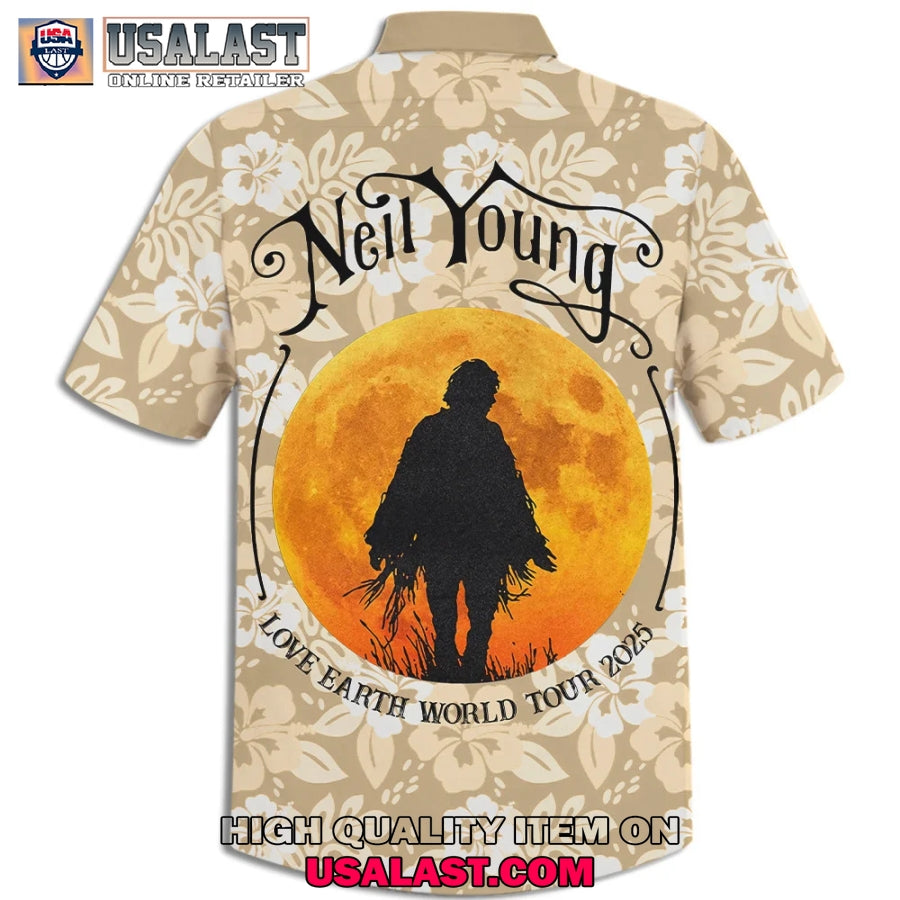 Neil Young Love Earth World Tour 2025 Hawaiian Shirt