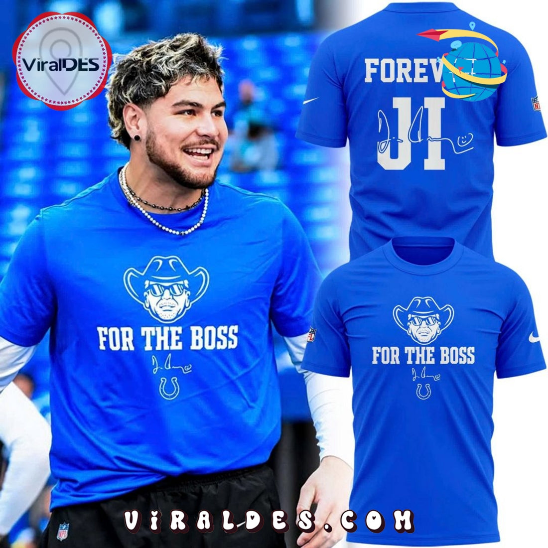New Forever Indianapolis Colts For the Boss Hoodie