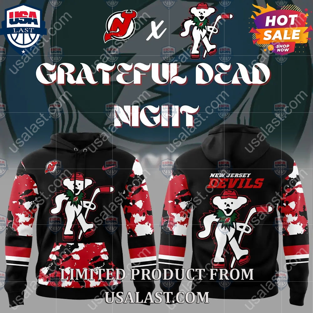 New Jersey Devils NHL Grateful Dead Night Peanuts Hoodie