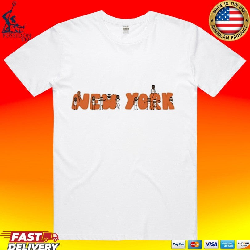 New York Cartoon Stickman Basketball T-shirt