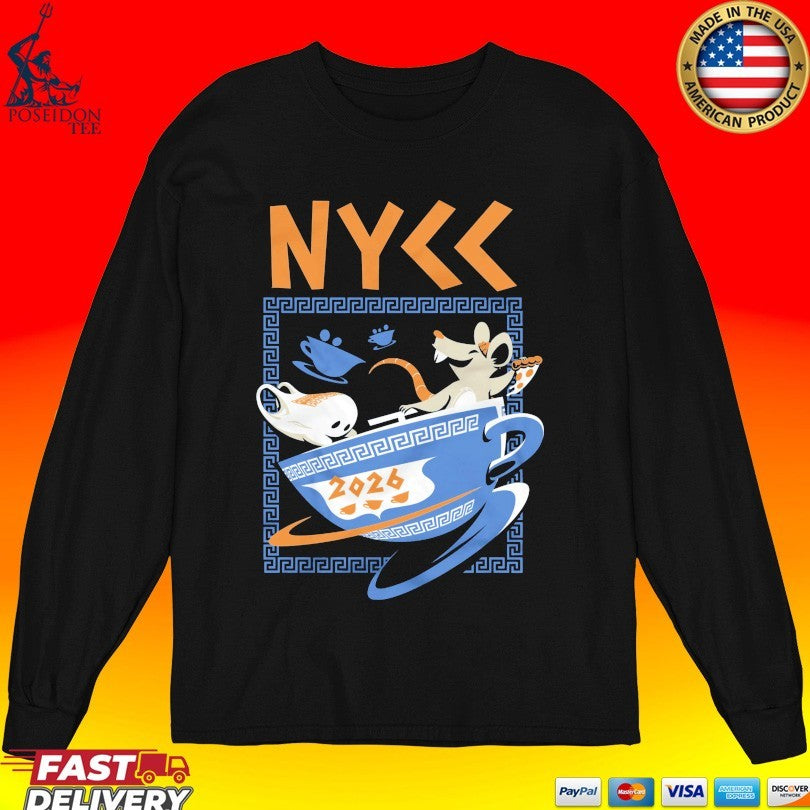New York Comic Con Greek Coffee Cup Ride T-shirt