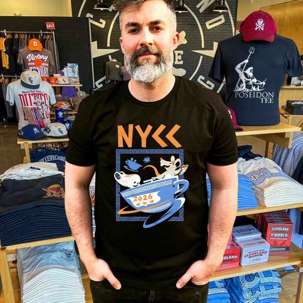 New York Comic Con Greek Coffee Cup Ride T-shirt