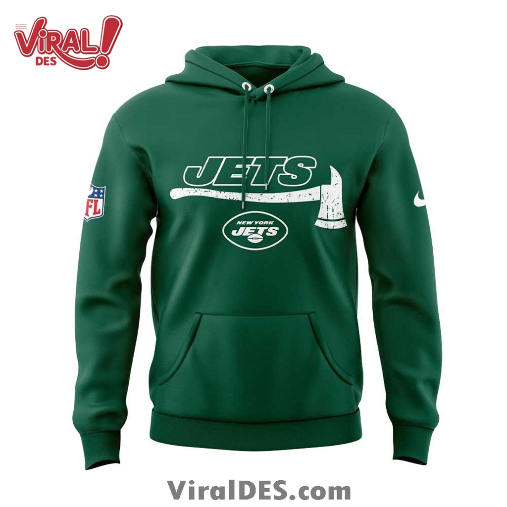 New York Jets 2025 Firefighter Application Day Hoodie And Cap