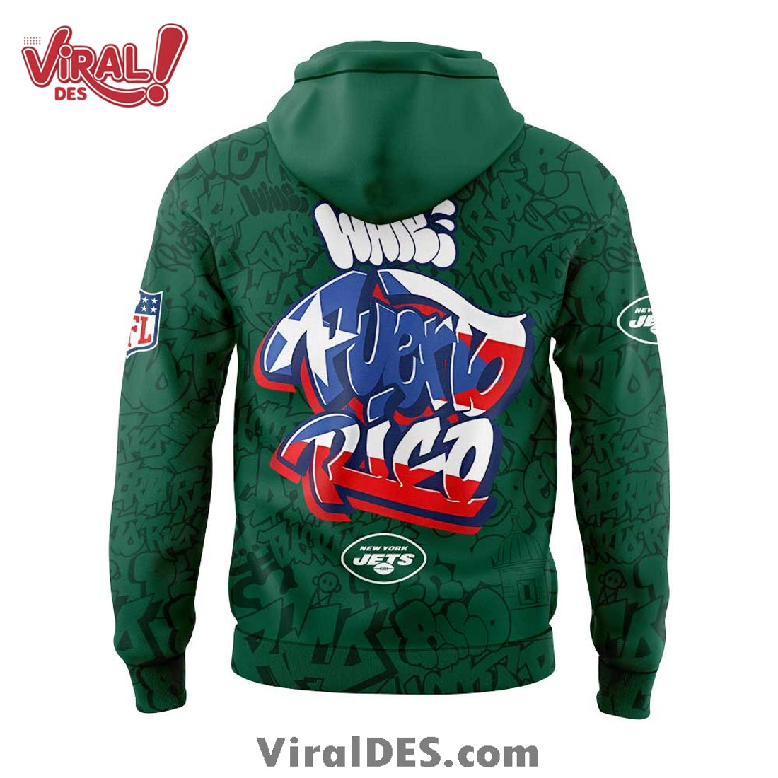 New York Jets 2025 Puerto Rico Heritage Hoodie And Cap