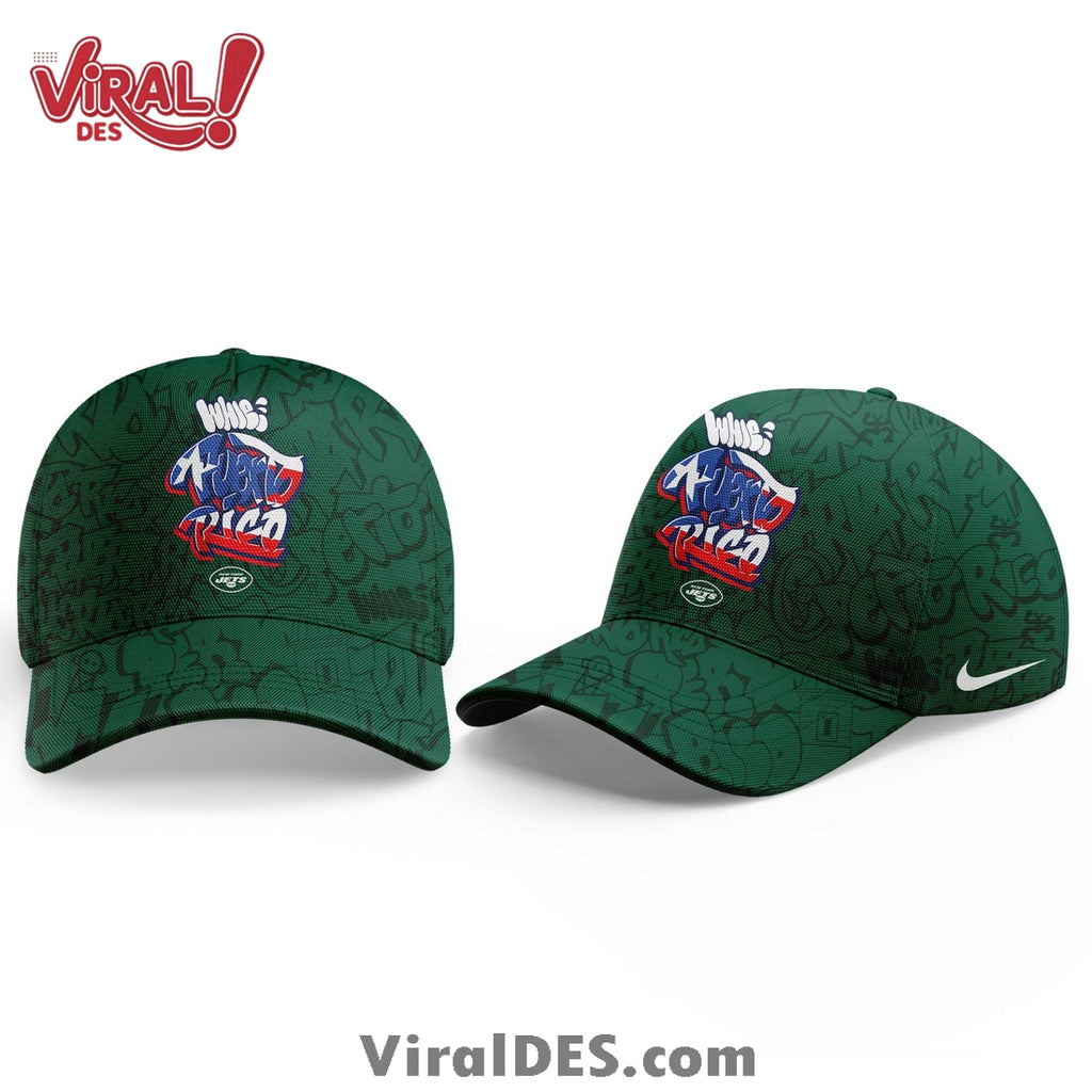 New York Jets 2025 Puerto Rico Heritage Hoodie And Cap