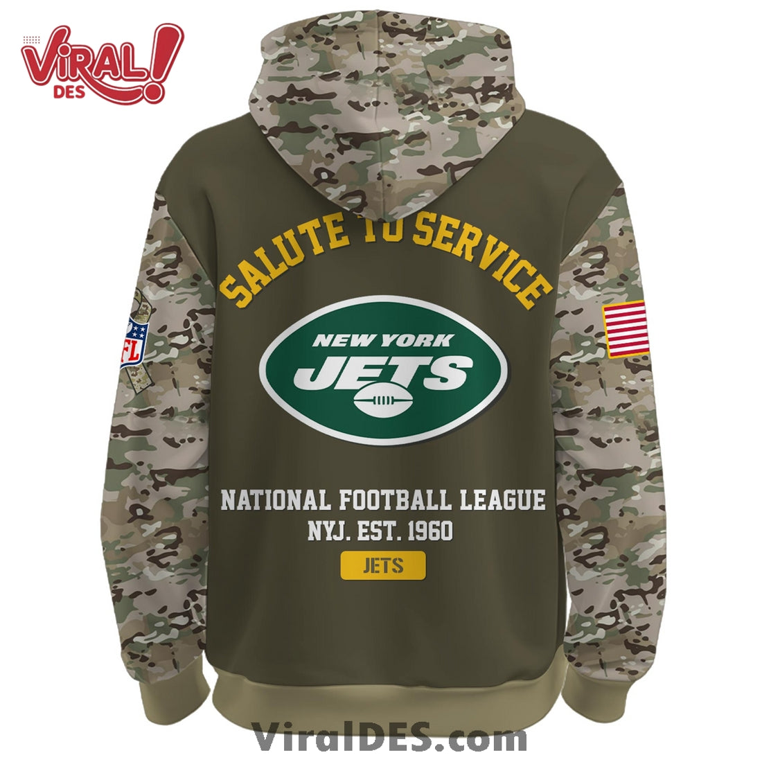 New York Jets 2025 Salute to Service Hoodie, Long Pants