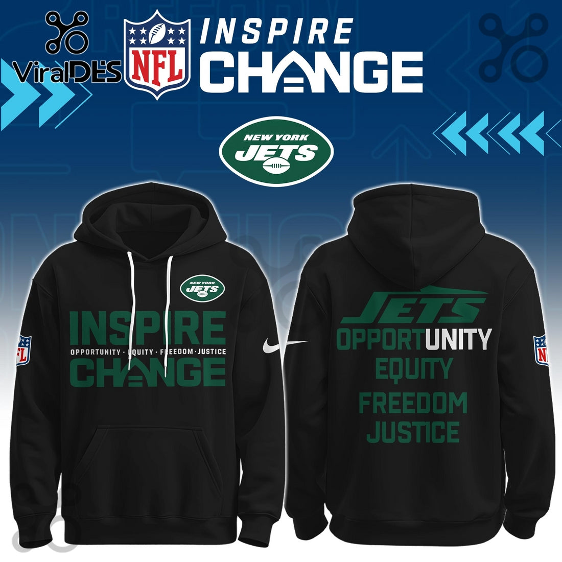 New York Jets Inspire Change Limited Editions Hoodie And Joggers