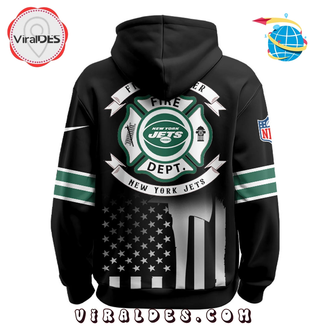 New York Jets x Firefighter Appreciation Night Game Hoodie 2025