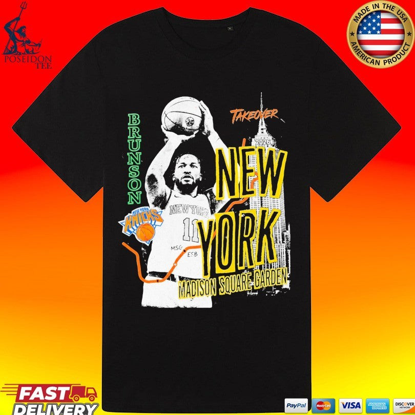 New York Madison Square Garden Brunson Burner 2026 T-shirt