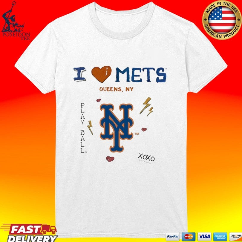 New York Mets Tiny Turnip Toddler I Heart T-shirt